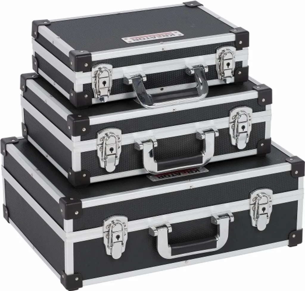 Jeu de 3 étuis en aluminium et cuir véritable pour cartes et billets