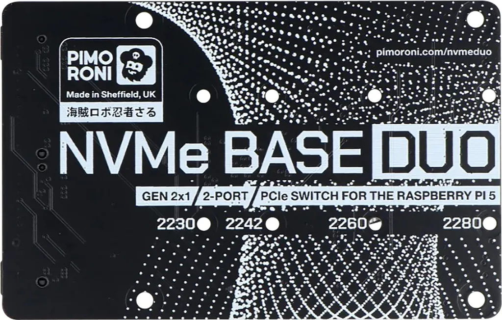 Carte d'extension NVMe Base Duo Double SSD M.2 pour Raspberry Pi 5