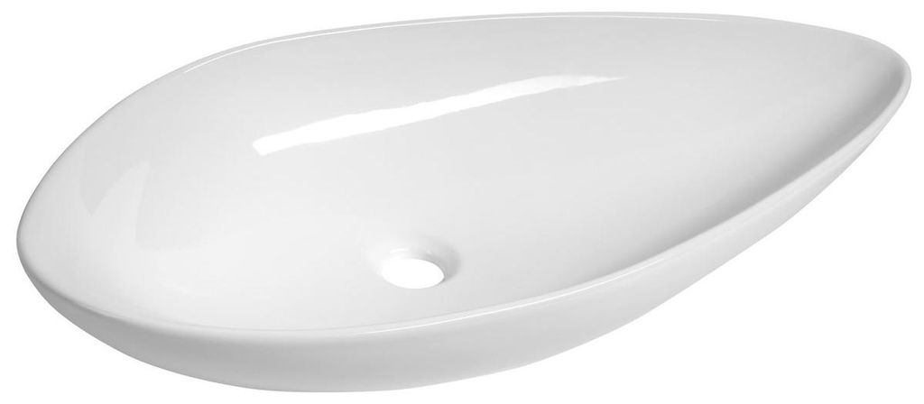 Sapho OVALI Keramik-Waschbecken 74x38,5cm, weiß Produktbild 