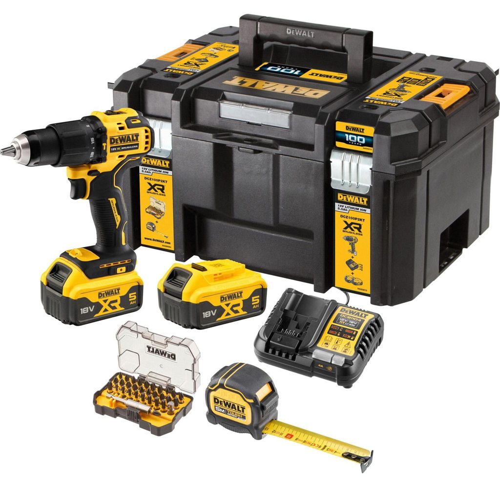DEWALT DCZ100P2KT-QW Akku-Schlagbohrschrauber Produktbild 