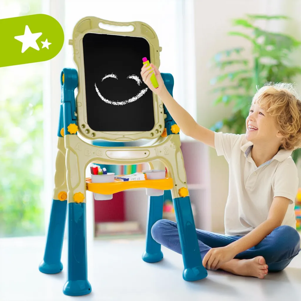 Tableau effaçable à sec 2-en-1 Malplay avec accessoires de dessin