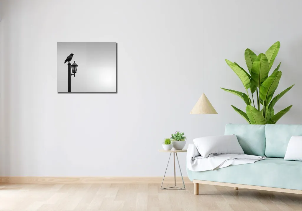 Tableau Image 60 x 50 cm Halte solitaire du corbeau - Déco Murale