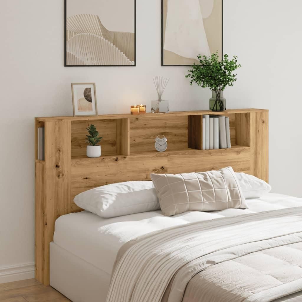 vidaXL Tête de lit avec étagères Chêne Artisan Image du produit 