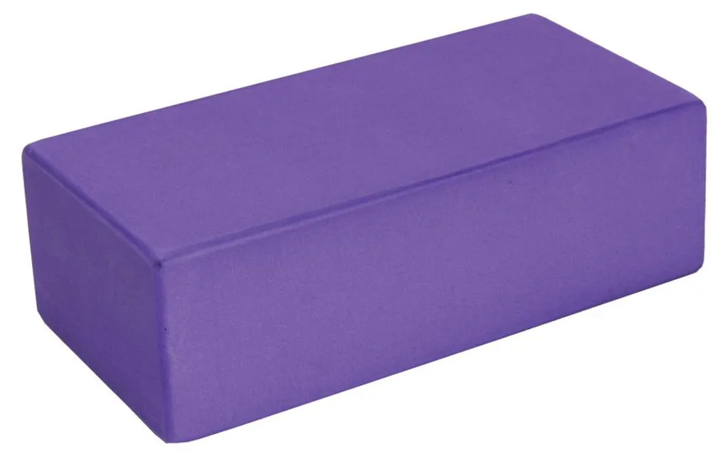 Fitness-Mad Bloc de Yoga Violet Haute Densité 22x11x7cm pour Soutien