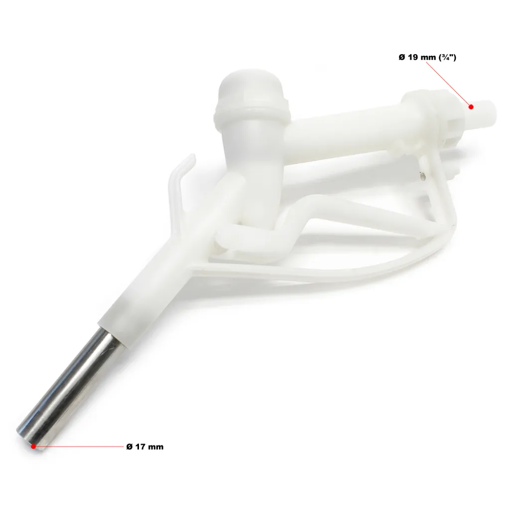 Pistolet de remplissage manuel en plastique et inox pour pompe AUS32
