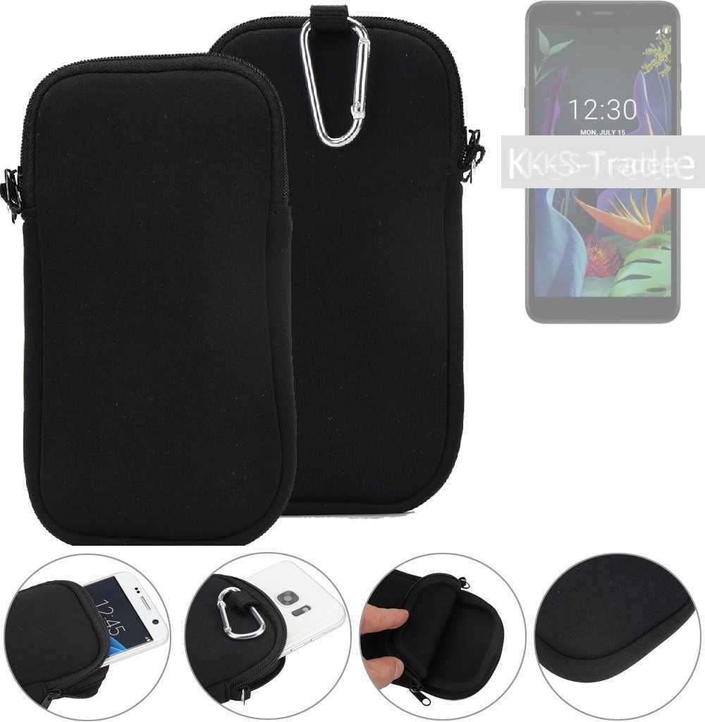 K-S-Trade Neopren-Hülle Handyhülle kompatibel mit OnePlus 7 Pro Schutzhülle Neoprenhülle Sleeve Schutz-Hülle Gürtel Tasche Case Holster
