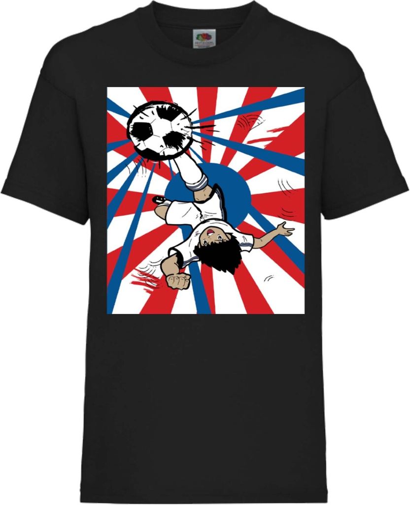Kinder T-Shirt Captain Tsubasa 03 Oozora, 3-4 Jahr - 104 / Schwarz