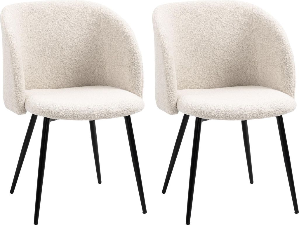 HOMCOM Lot de 2 chaises de salle à manger chaise de cuisine Image du produit 