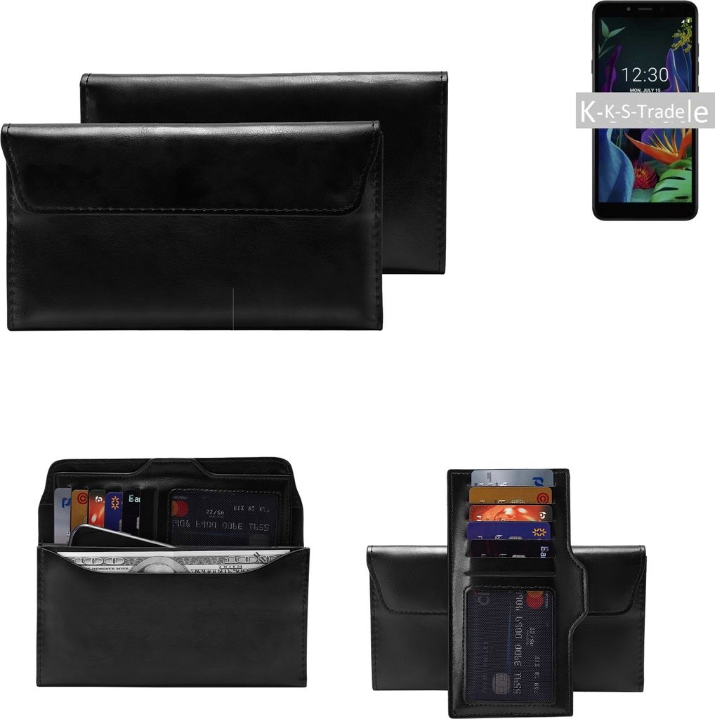 K-S-Trade Handy Hülle kompatibel mit OnePlus 7 Pro Schutz Hülle Tasche Schutz Case Handytasche Kunstleder schwarz, 1x