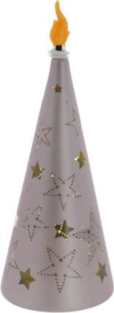 LED pyramída s hviezdami – zo skla – cca 8 x 19 cm Obrázok produktu 