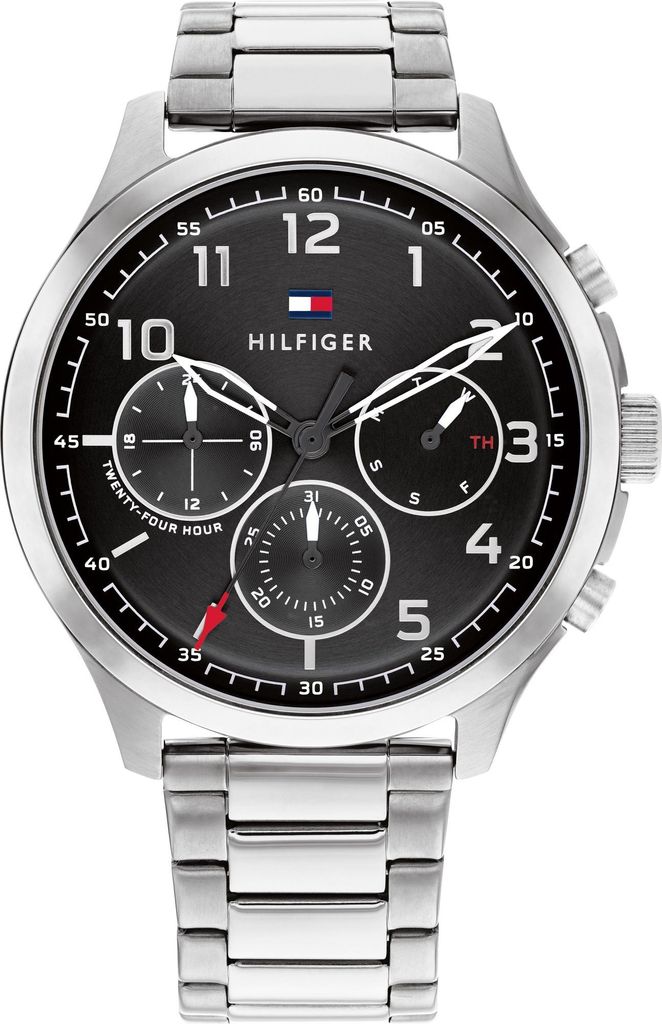 Tommy Hilfiger Asher Herren Multi Zifferblatt Uhr - Schwarz Produktbild 