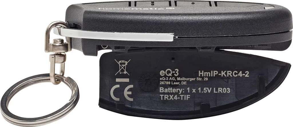 Télécommande 4 touches Homematic V2 compacte avec retour d'état LED