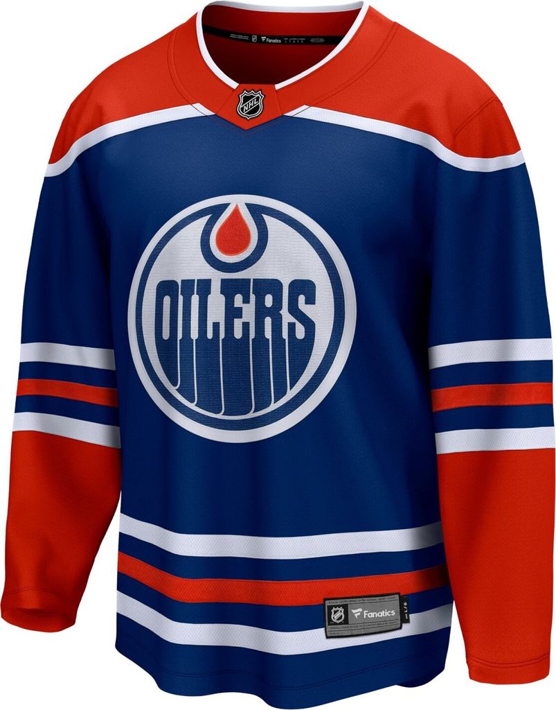 Edmonton Oilers NHL Eishockey Fanatics Breakaway Trikot Home Blau-2XL