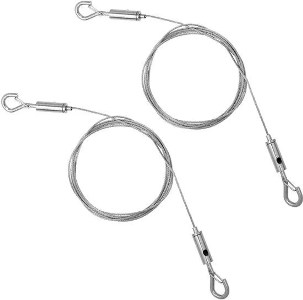 Kit de suspension luminaire réglable en câble acier inox 2m support 50kg