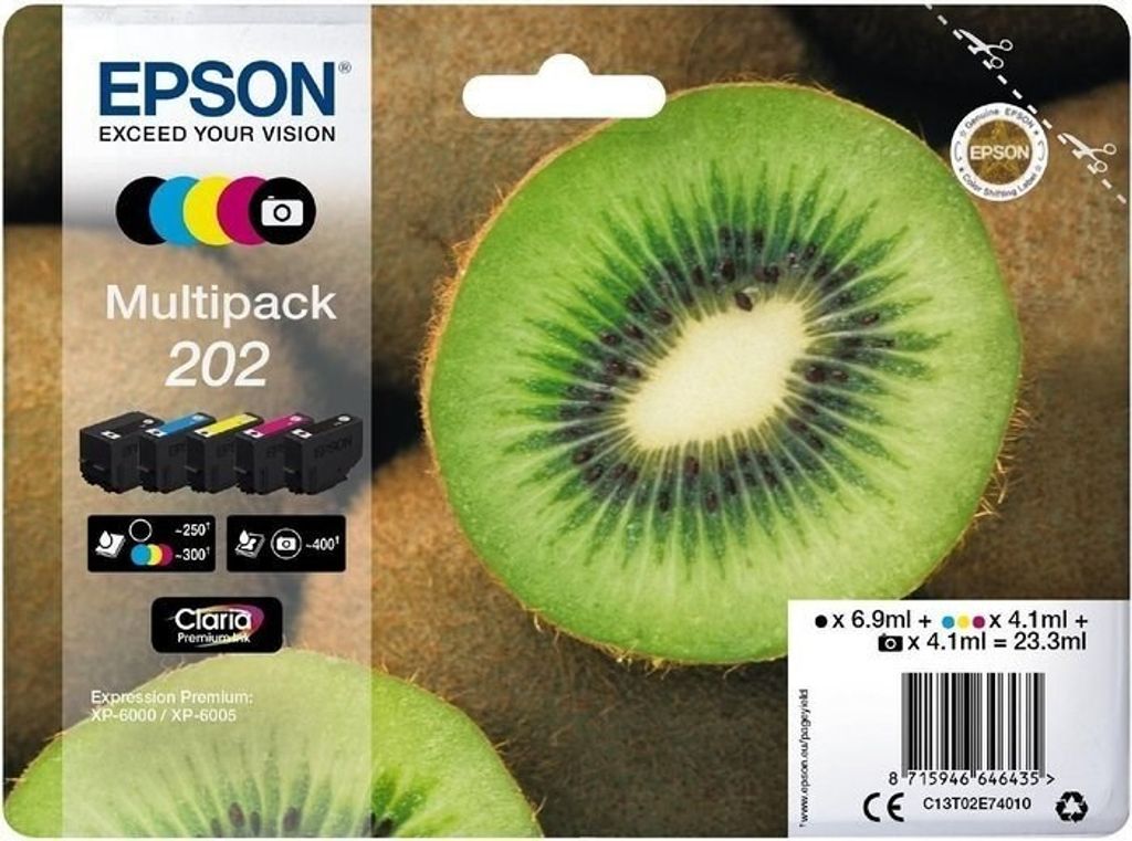Epson Multipack 5-colours 202 Claria Premium Ink EasyMail, Zdjęcie produktu 