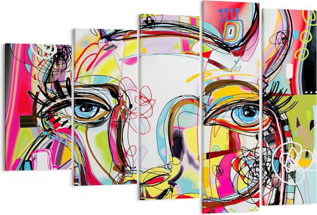 Bild auf Leinwand - Leinwandbild - Abstraktion modern - 150x100cm - Wand Bild - Wanddeko - Leinwanddruck - Bilder - Kunstdruck - Wanddekoration - L...