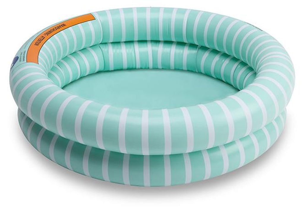 Swim Essentials Baby-Planschbecken – Grün – Resort Stripe – Ø 60 cm