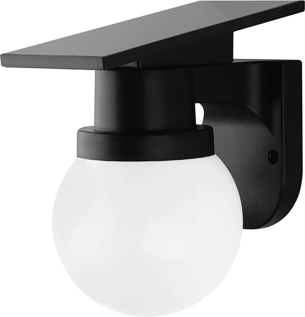 V-TAC Solar-Wandleuchte – IP54 – Schwarz – 120 Lumen – 3IN1