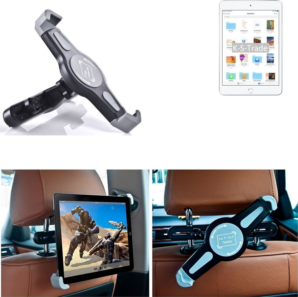 K-S-Trade Tablethalterung kompatibel mit Apple iPad mini 5 Wi-Fi KFZ Kopfstützen Halterung 360° Auto Sitzhalterung Headrest Holder Halter Tablet PC