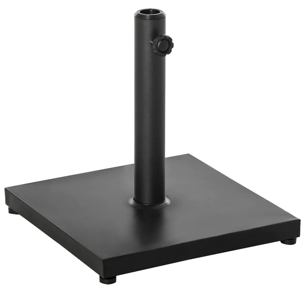 Pied de parasol 13 kg verrouillage bouton-poussoir pour mât 35 à 48 mm