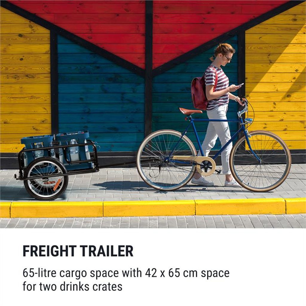 M-Wave Stalwart Carry Fold 2 Fahrradanhänger faltbarer Fahrrad  Lastenanhänger bis 40 kg Gepäckanhänger Transport Anhänger