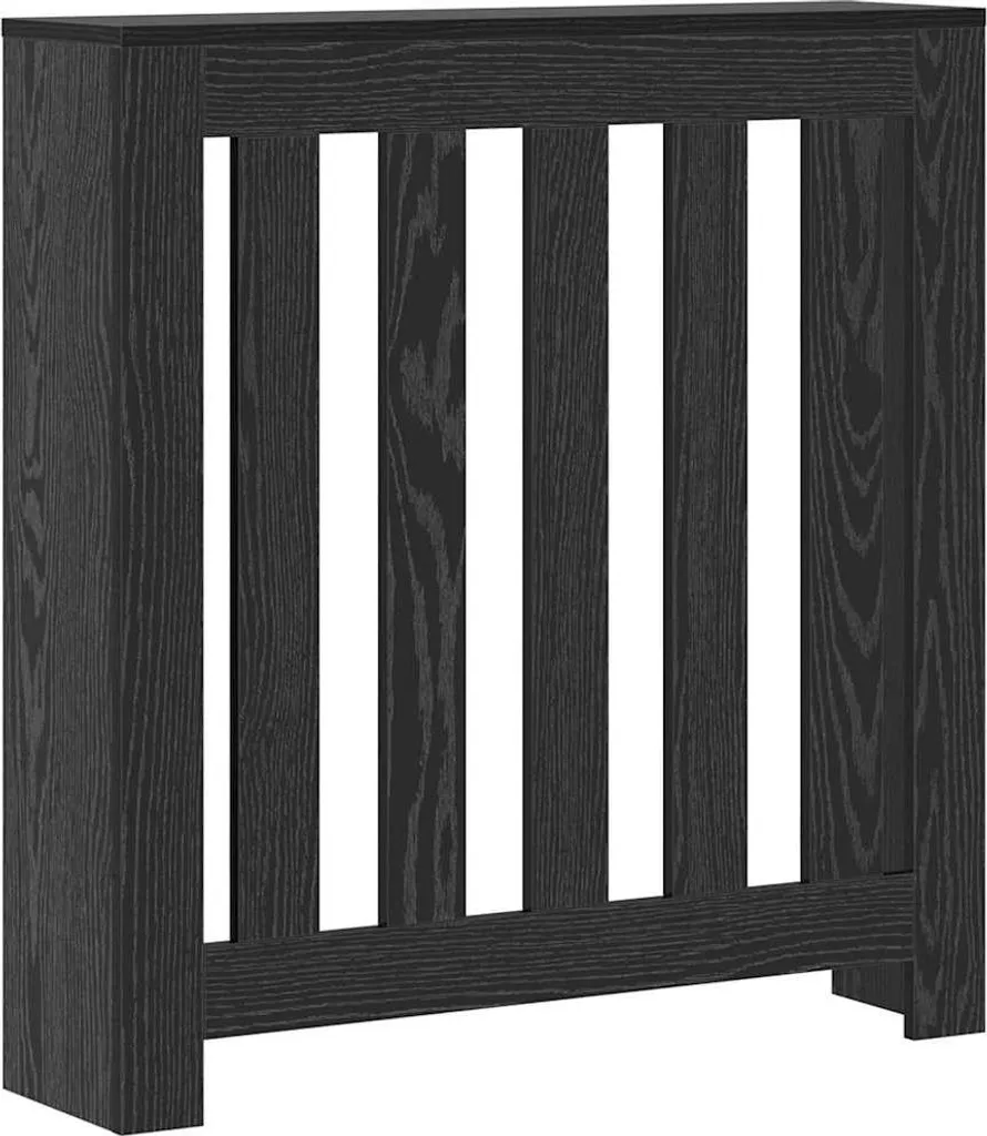 Copriradiatore Design Nero Effetto Rovere 78cm | Elegante Mobile vidaXL
