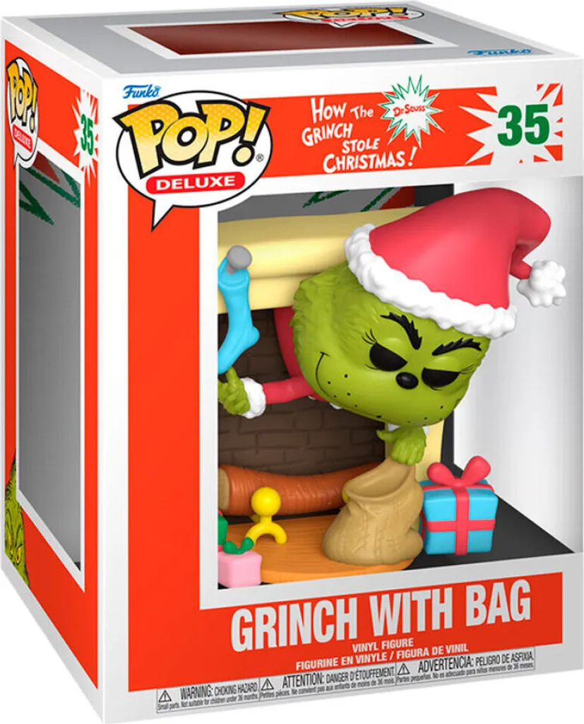 Figurine Funko Pop! Deluxe Le Grinch avec son Sac n°1200 en Vinyle