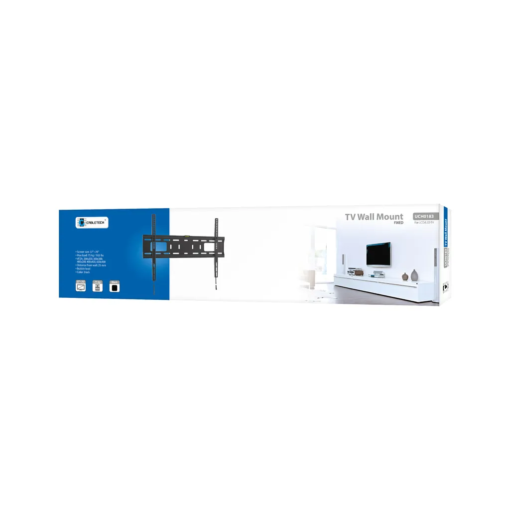 Support Mural TV Cabletech pour Écran 37-70 Pouces avec Niveau à Bulle