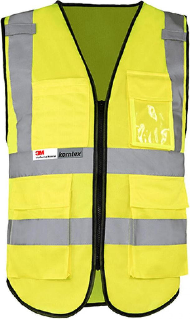 Korntex KXPMF | Premium Multifunctional Executive Safety Vest Munich - Farbe: Signal Yellow - Größe: XXL/3XL