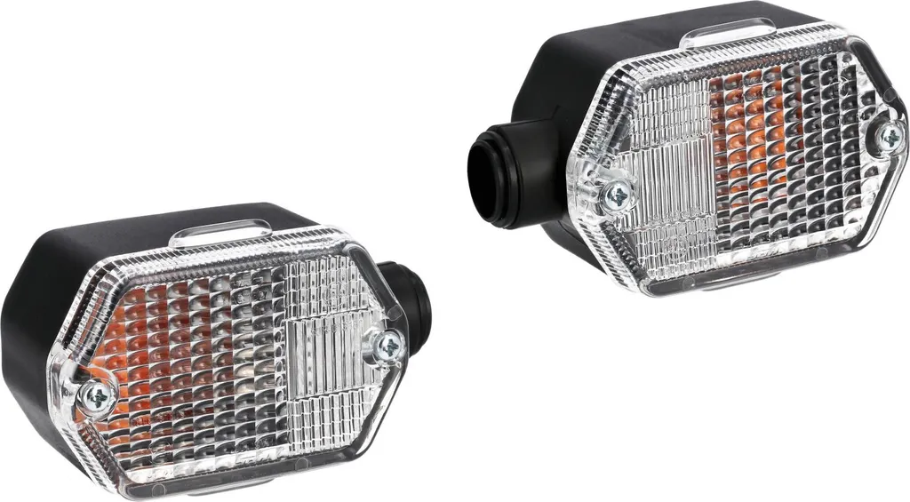 Set Frecce Esagonali Nere Vetro Trasparente per Simson S53 MZ ETZ