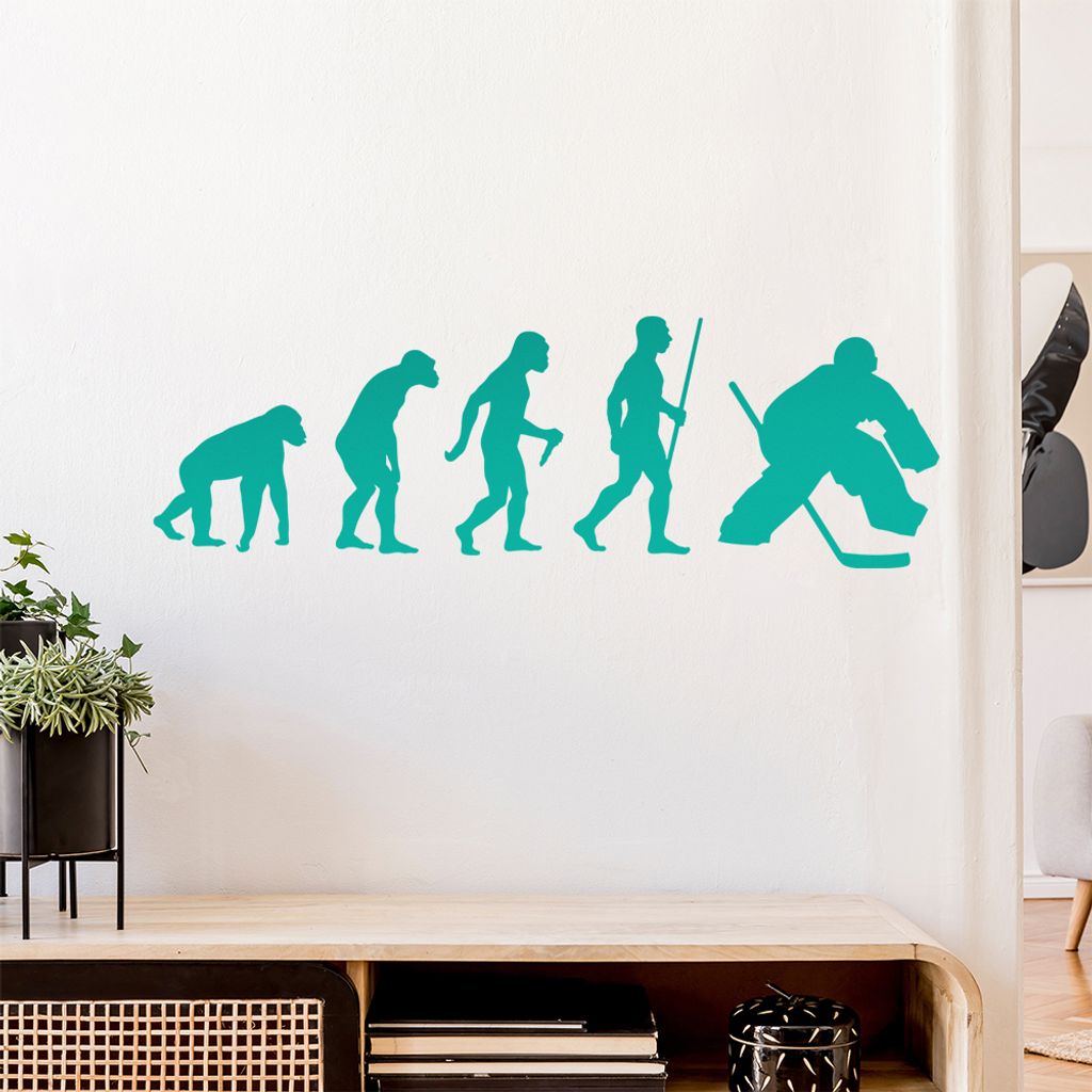 Eishockey Puck Evolution II Wandtattoo Wandaufkleber Wall Sticker - Dekoration, Küche, Wohnzimmer, Schlafzimmer, Badezimmer