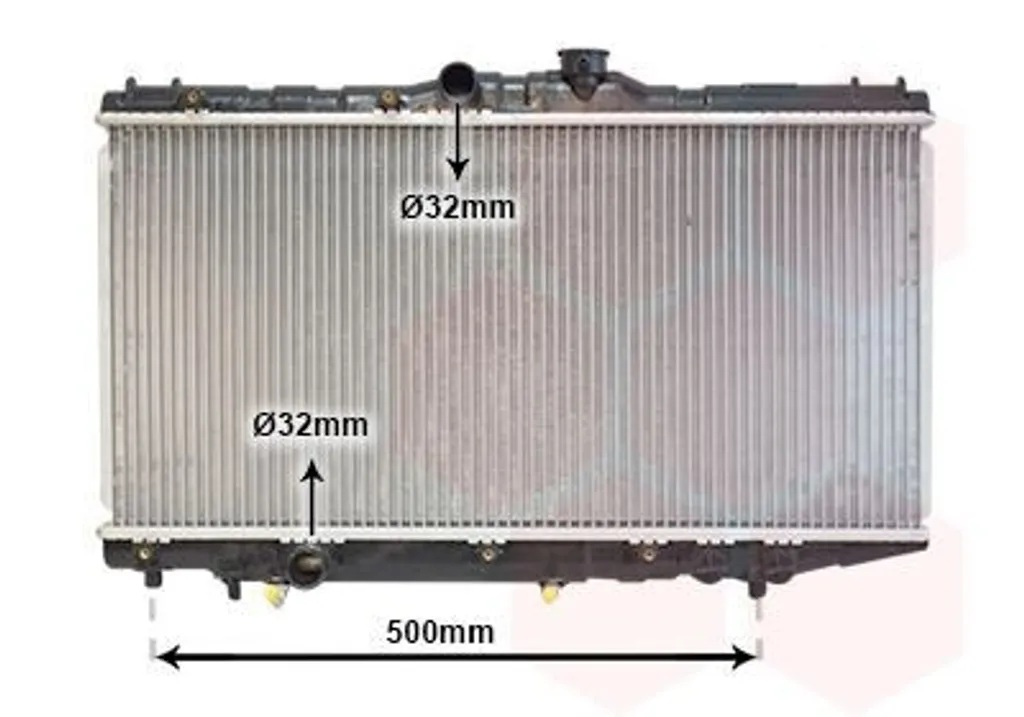 Radiateur VAN WEZEL 53002123 haute résistance pour moteur TOYOTA E9 T17
