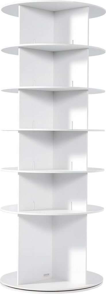 6-stufiger drehbarer Schuhregal-Turm, 360° drehbares Schuhregal, drehbare Aufbewahrungs-Karussell-Ausstellung, freistehender Lazy Susan-Organizer ...