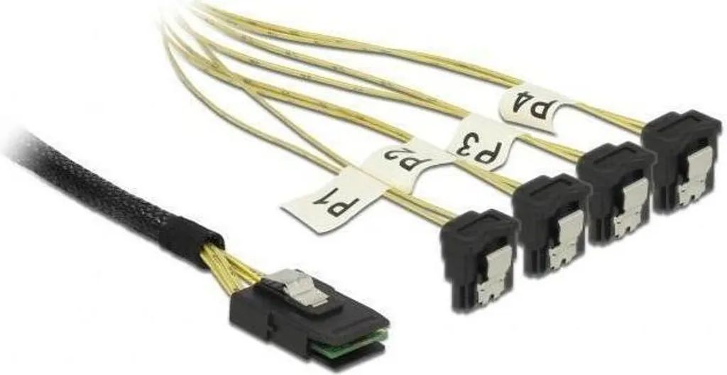 Câble de Données Interne Mini SAS vers 4 SATA pour Disque Dur 1m