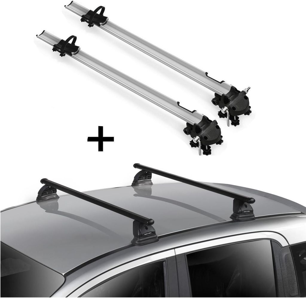 2x Fahrradträger Bike Pro + Dachträger VDP EVO Stahl kompatibel mit für Mercedes Classe E Coupè (C207) 2 Türer 2009-2016