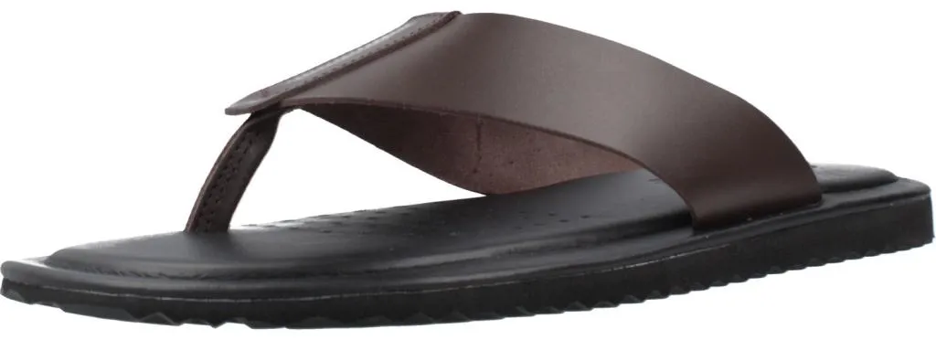 Sandales en cuir marron Geox U Erice : la chaussure d'été pour homme