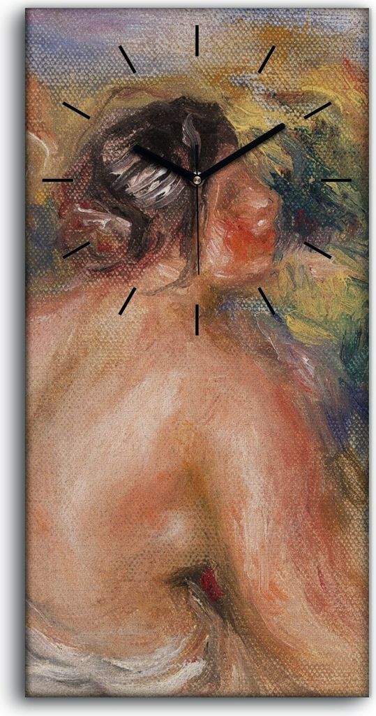 Wandbild Leinwand Bilder mit Uhr 30x60 Malerei Abstrakte Frauen Blumen Kunst - schwarze Hände