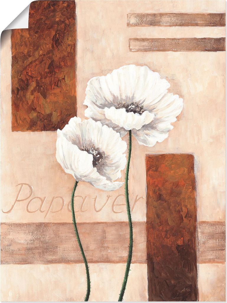 ARTland Poster Papaver - Mohnblumen Größe: 90x120 cm