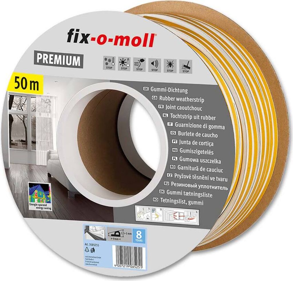 P-Profildichtung fix-o-moll Bobin 50m weiß Produktbild 
