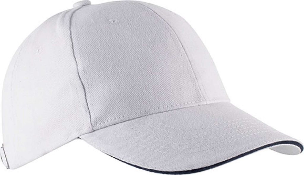 K-Up Herren Kappe Baseballkappe Basecap Mütze Baseball Cap Hut Sport, Größe:U, Farbe:White/White