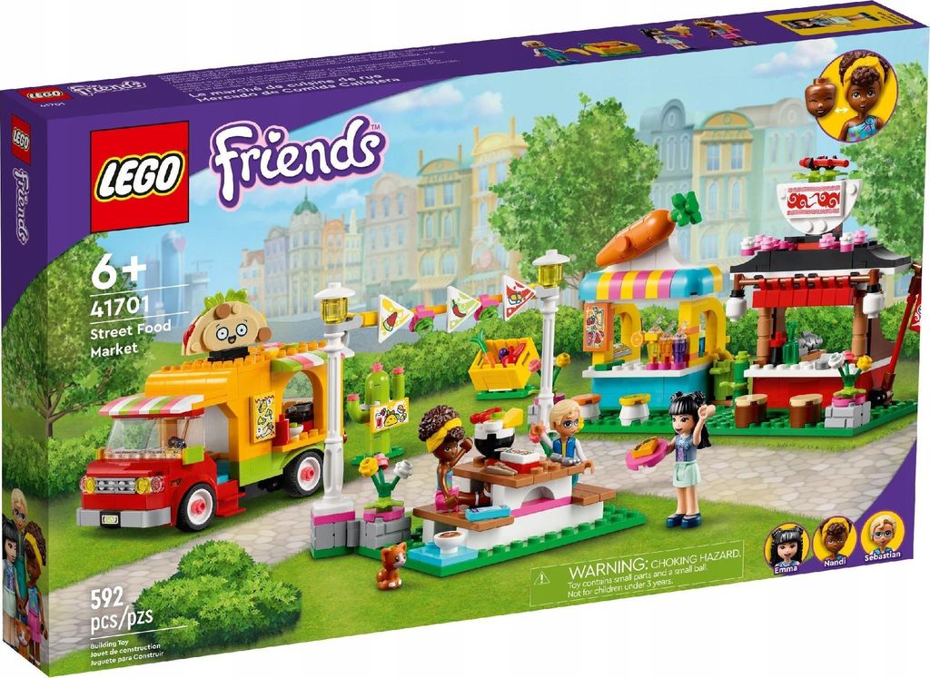 LEGO 41701 Friends Streetfood Market con Taco Truck e