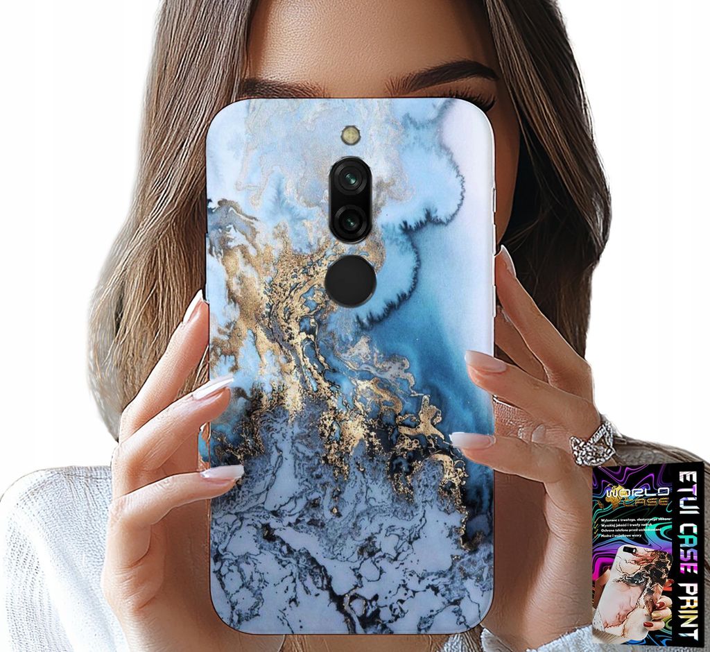 Etui Für Xiaomi Redmi 8 - Damen Marmor Design + Glas