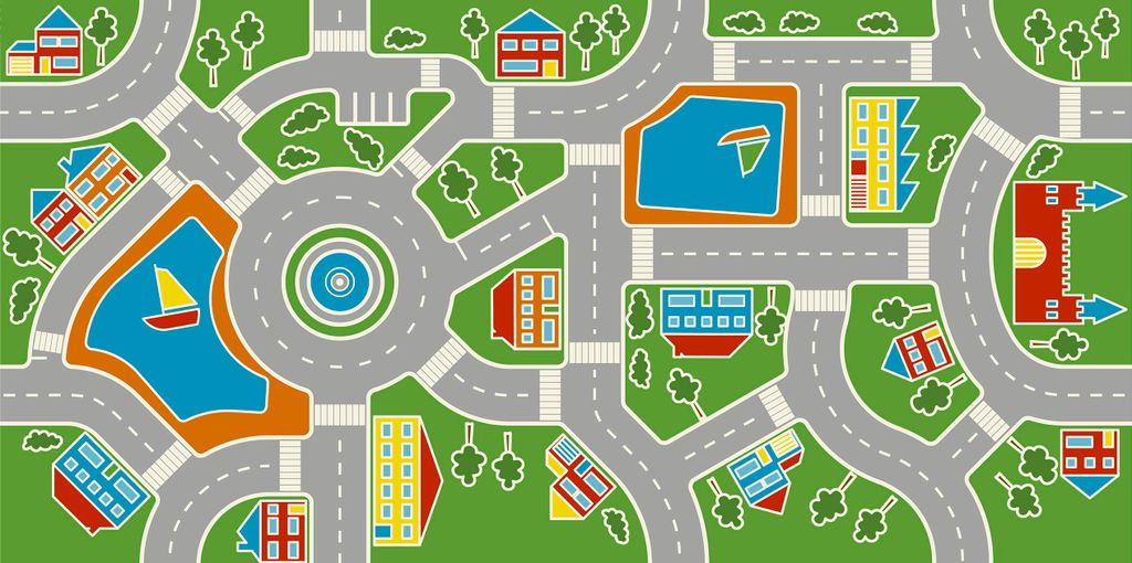 Vinystreet - Spiel teppich aus vinyl - Strassenteppich