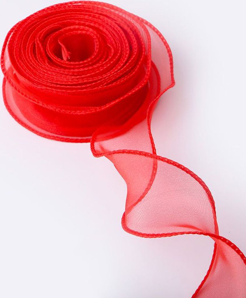 1 Rolle Band, weiche Blumensträuße, Verpackung aus Nylongarn, DIY-Geschenkverpackungsband zum Basteln, Schleifen, Kränze, Dekoration, Rot