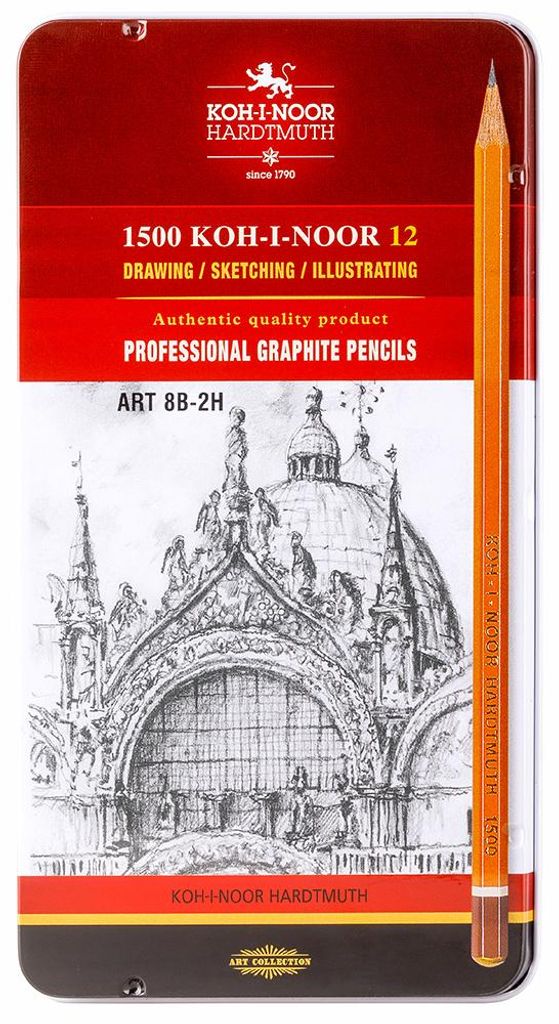 Koh-i-Noor Set de crayons graphite, classes 8B-2H, pack de Image du produit 