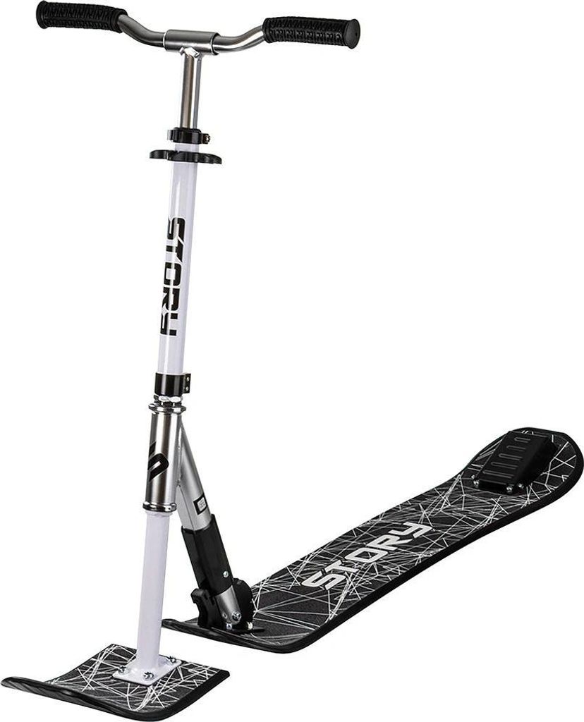 Story Deluxe Snow Stunt Scooter – Weiß/Schwarz | Verstellbar & Faltbar
