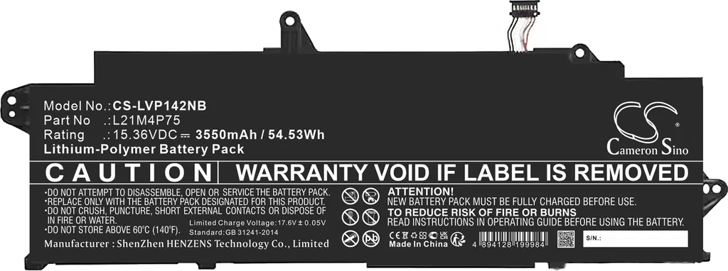 Batterie ThinkPad T14s Gen 3 AMD 57Wh Lithium-Polymère Longue Durée
