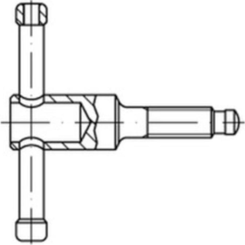 Reyher Knebelschrauben DIN 6306 5.8 DM 12x60 brüniert (1 Stück)