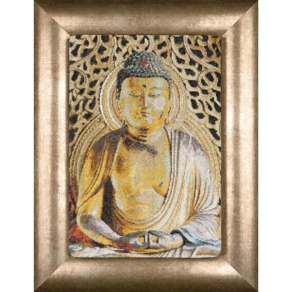 Kit de point de croix Buddha Aida Thea Gouverneur - Broderie 22x34 cm