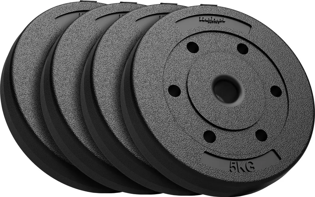 Poids de musculation 20kg plaques en bitume 31mm kit Rebel complet